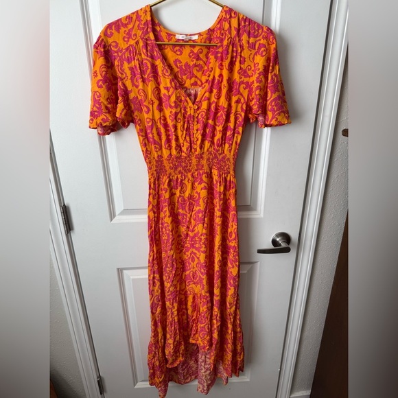 ANTHROPOLOGIE ABEL THE LABEL
Floral Dress Womens Maya Hi Low Size XS Pink Orange - Picture 2 of 6